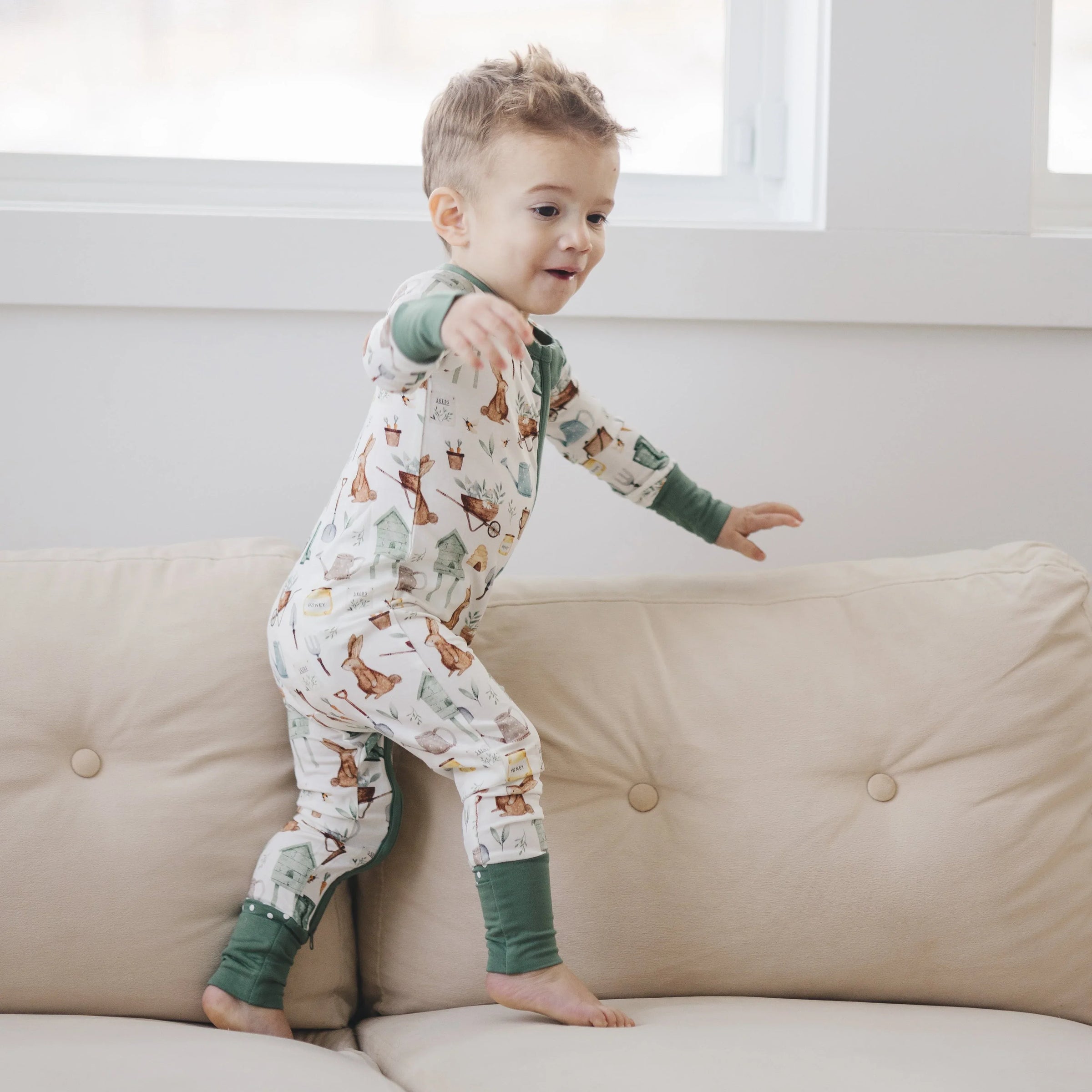 Cottontail Garden Bamboo Zippy Romper - BIG FRENCHIES