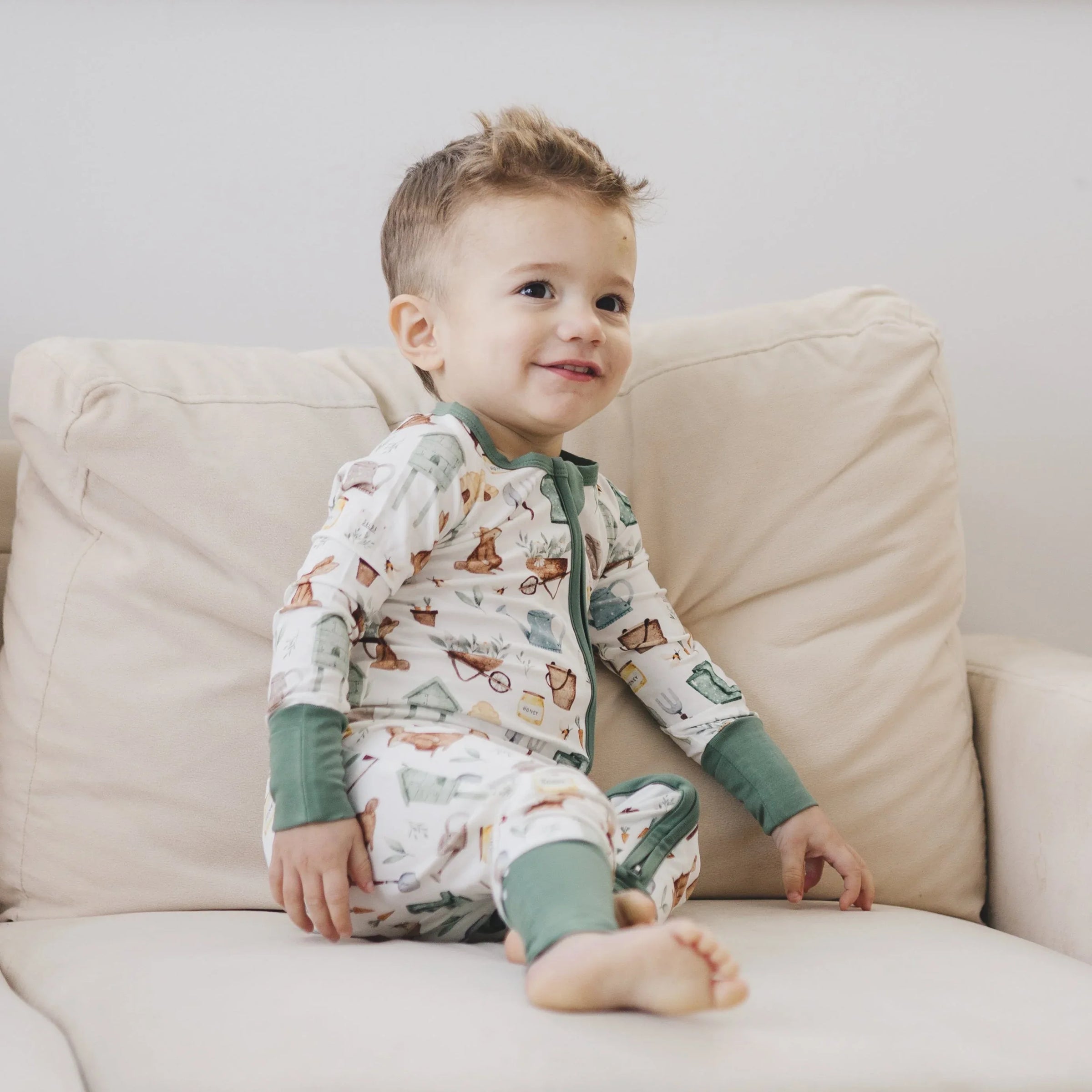 Cottontail Garden Bamboo Zippy Romper - BIG FRENCHIES