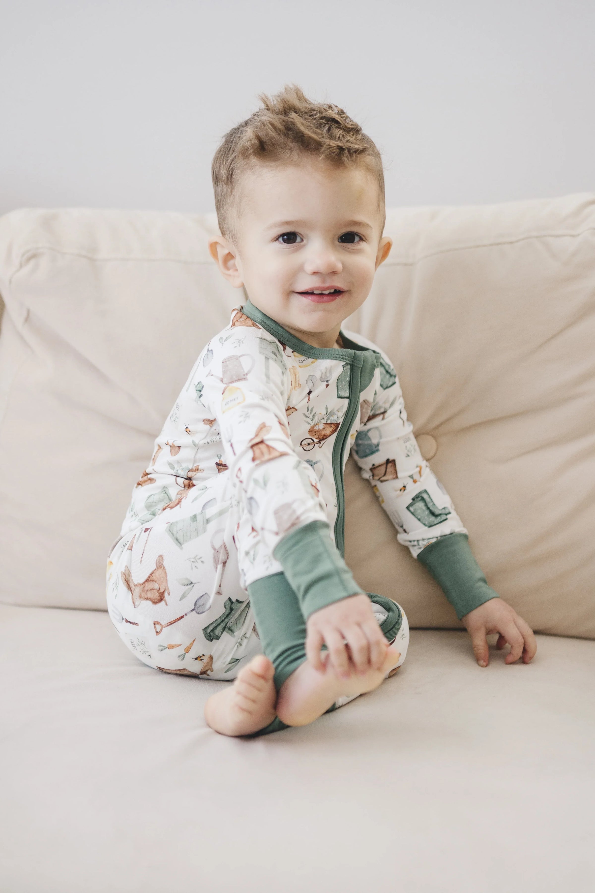 Cottontail Garden Bamboo Zippy Romper - BIG FRENCHIES