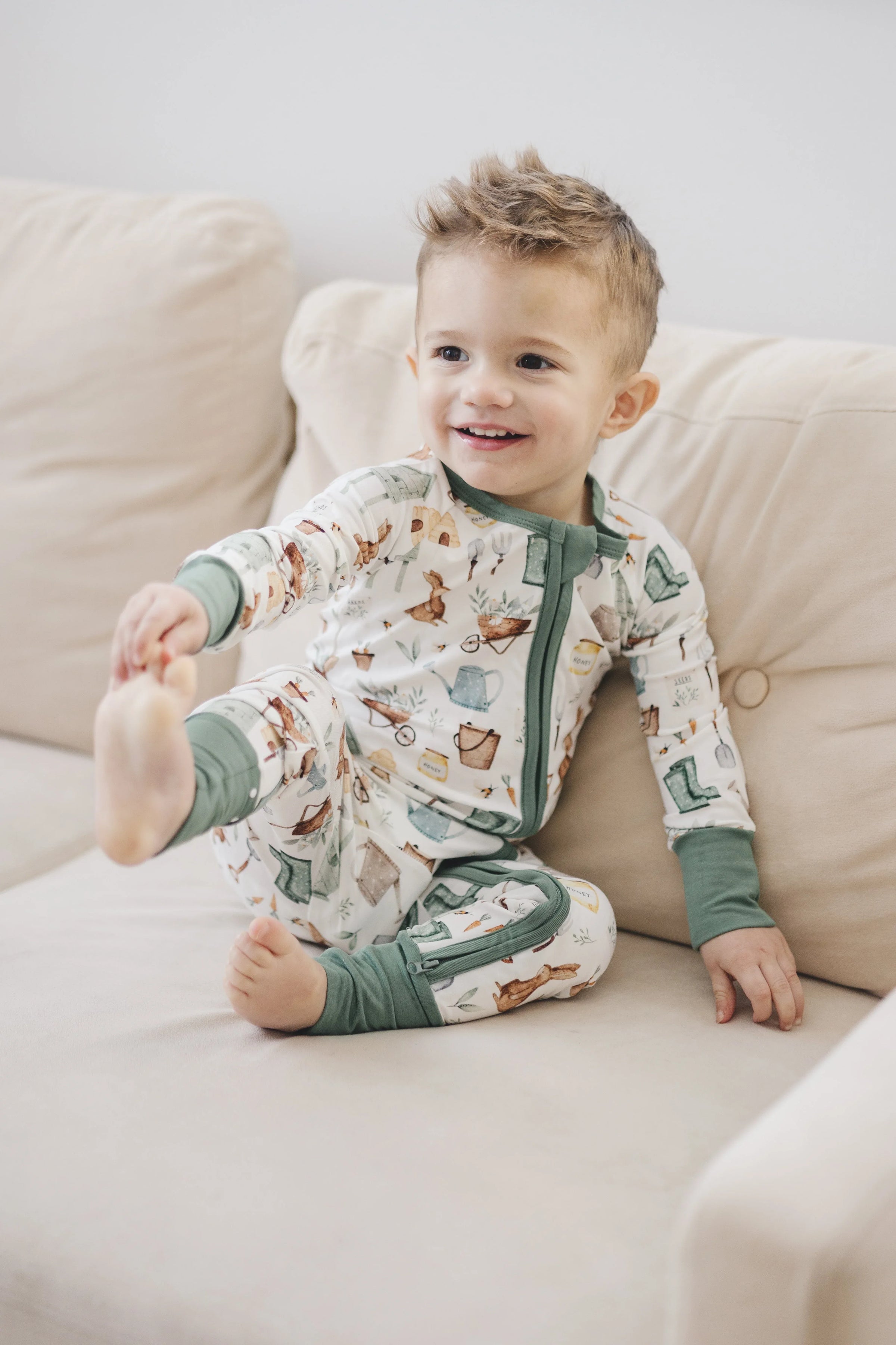 Cottontail Garden Bamboo Zippy Romper - BIG FRENCHIES