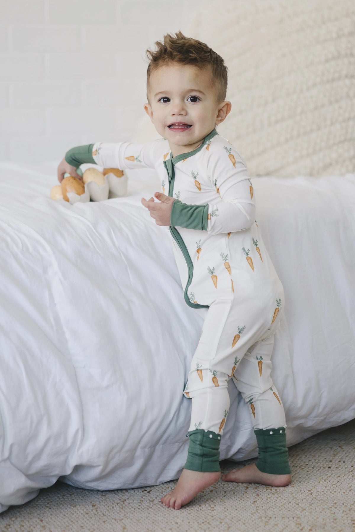 Keep Calm and Carrot On Bamboo Zippy Romper - BIG FRENCHIES