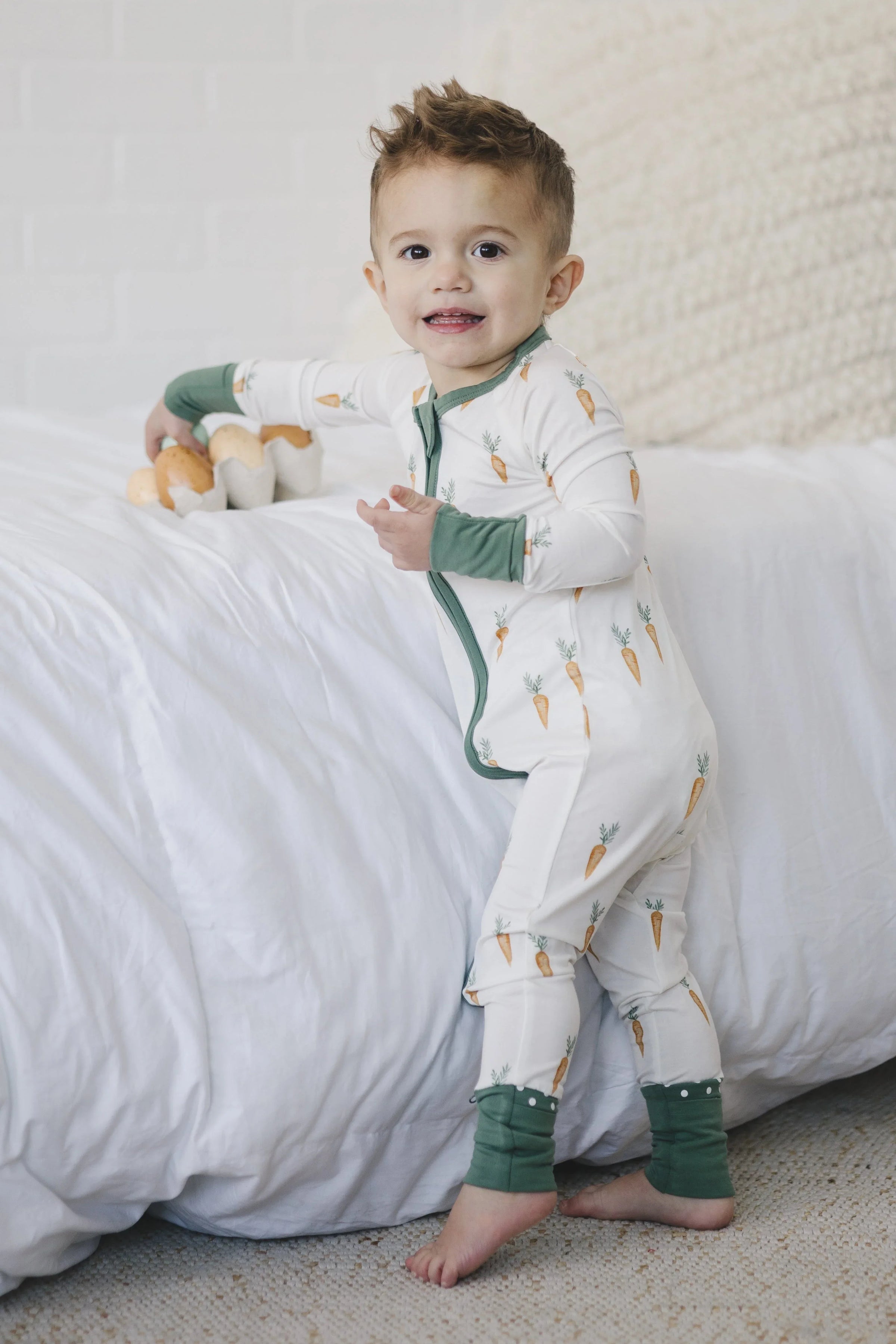 Keep Calm and Carrot On Bamboo Zippy Romper - BIG FRENCHIES
