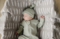 Sage Organic Ribbed Newborn Knot Hat - BIG FRENCHIES