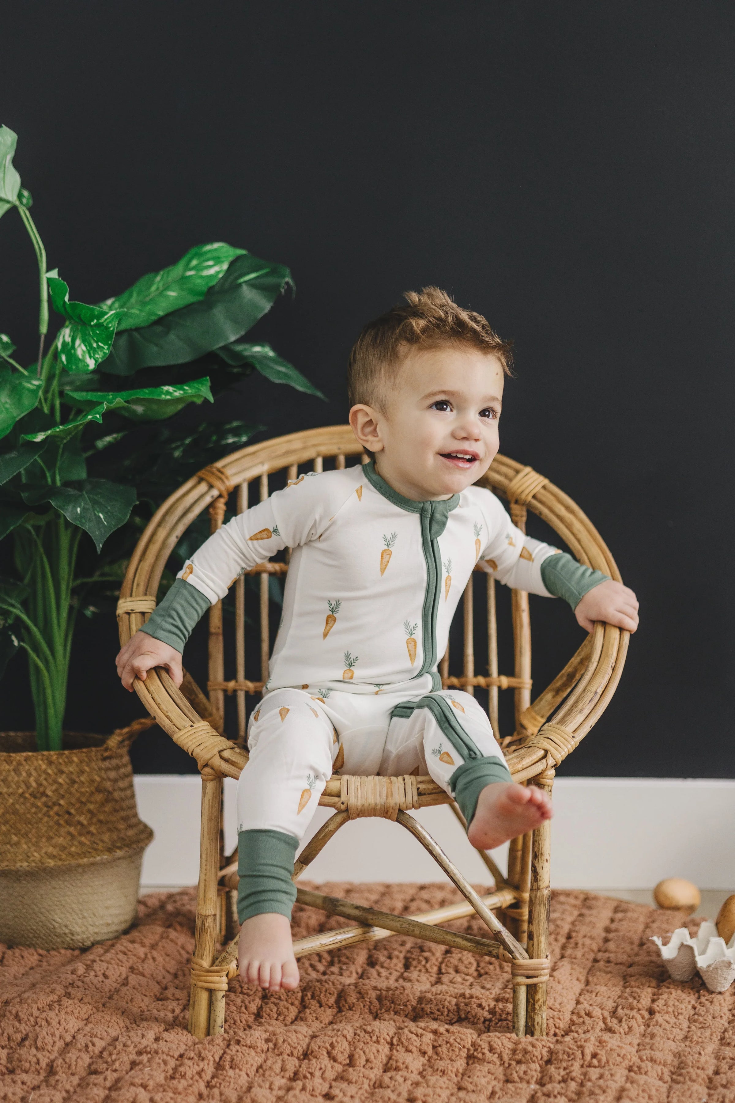 Keep Calm and Carrot On Bamboo Zippy Romper - BIG FRENCHIES