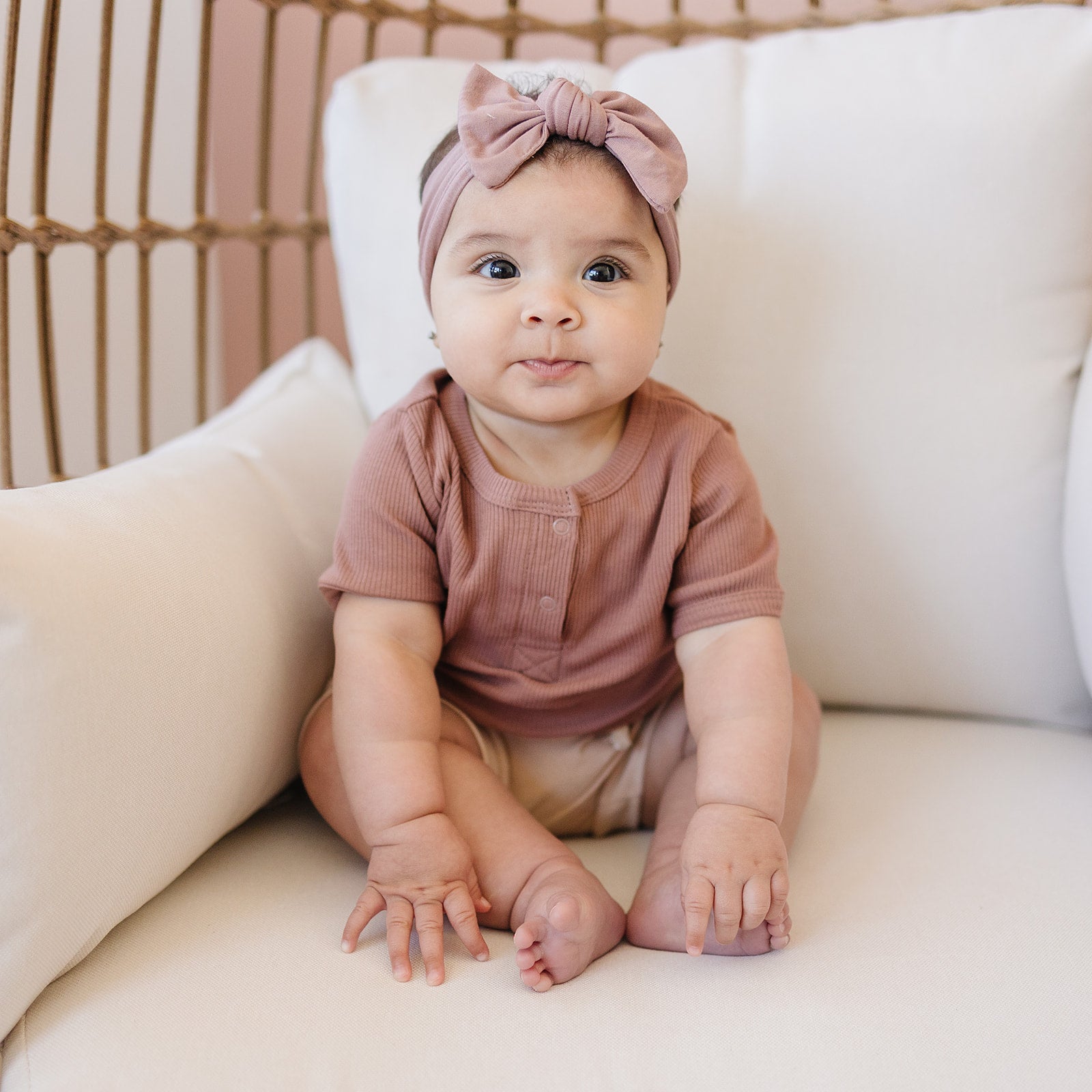 Dusty Rose Bamboo Head Wrap - BIG FRENCHIES