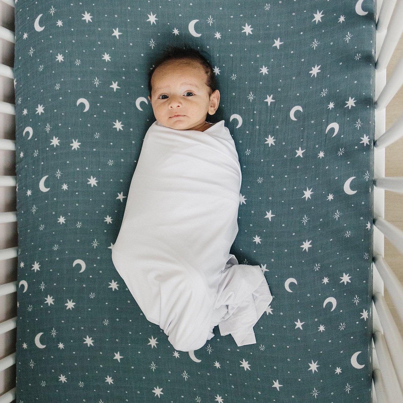 Night Sky Muslin Crib Sheet - BIG FRENCHIES