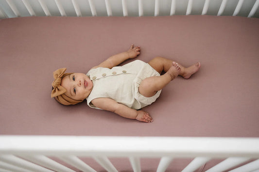 Dusty Rose Bamboo Stretch Crib Sheet - BIG FRENCHIES