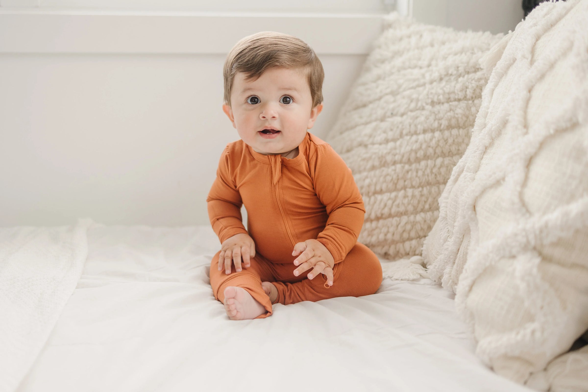 Solid Bamboo Zippy Pajamas - more colors - BIG FRENCHIES