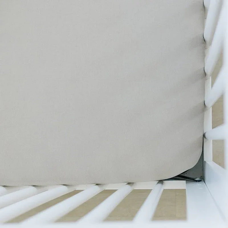 Oatmeal Bamboo Stretch Crib Sheet - BIG FRENCHIES
