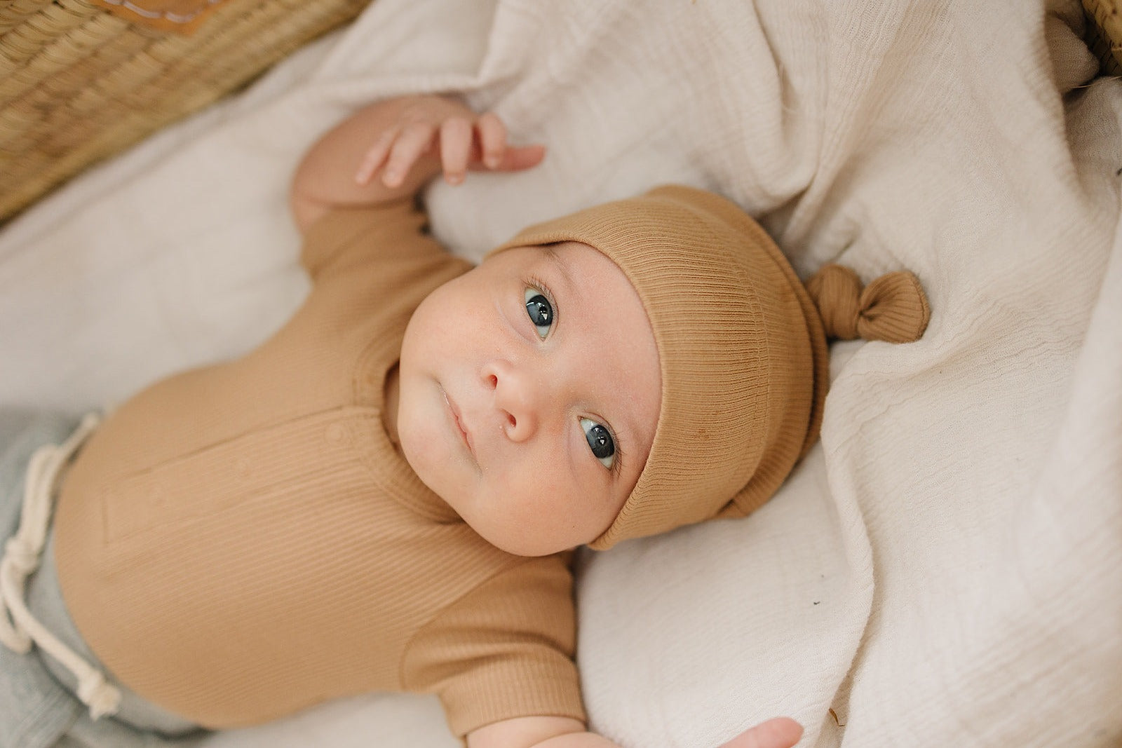 Cafe Organic Ribbed Newborn Knot Hat - BIG FRENCHIES
