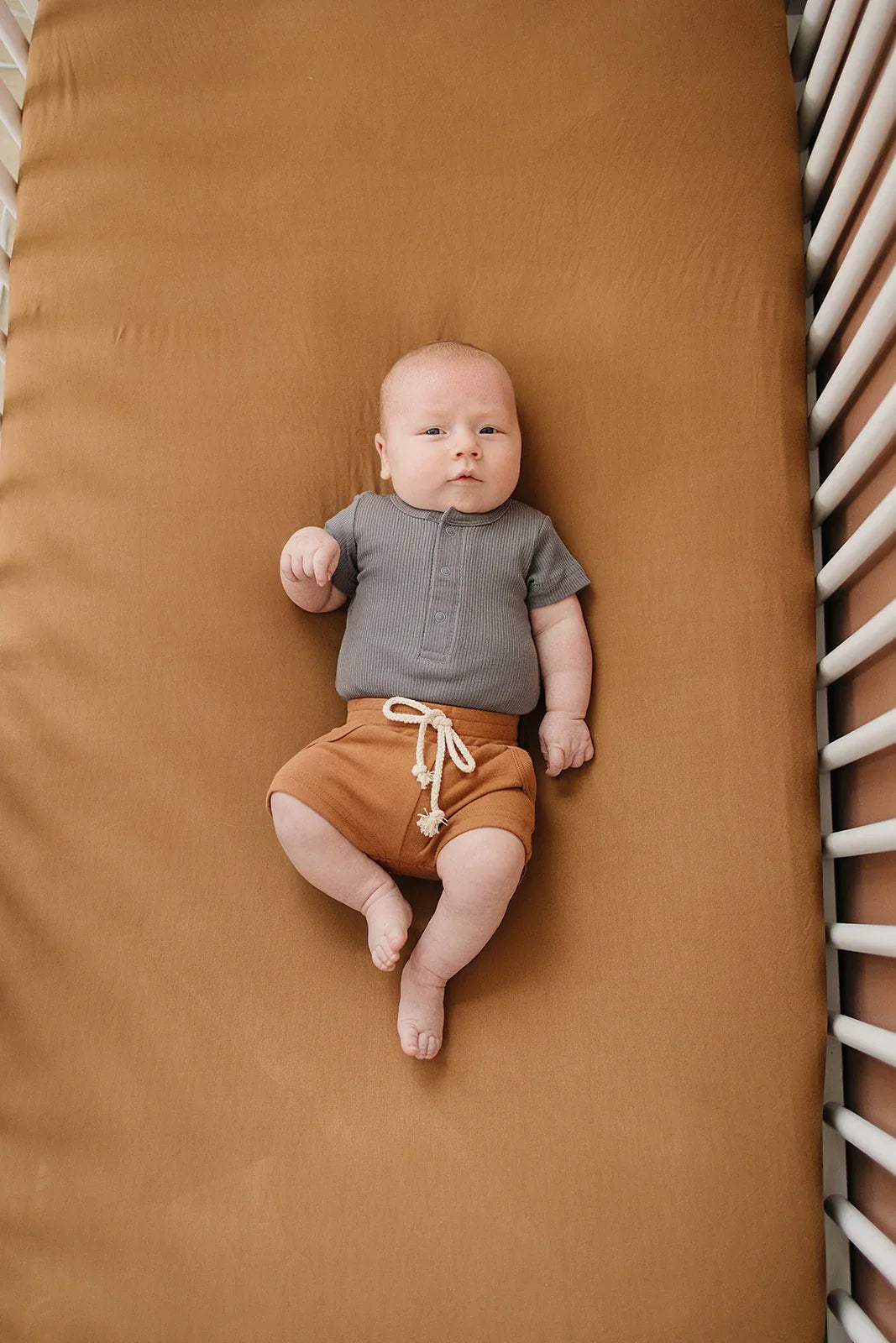 Mustard Bamboo Stretch Crib Sheet - BIG FRENCHIES