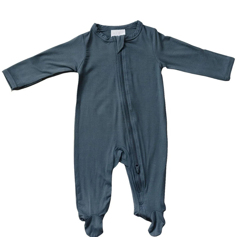 Charcoal Bamboo Footed Zipper - BIG FRENCHIES