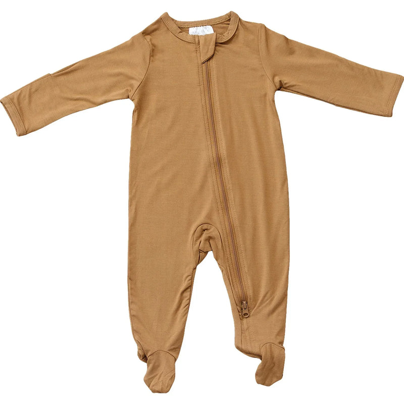 Mustard Bamboo Footed Zipper - BIG FRENCHIES