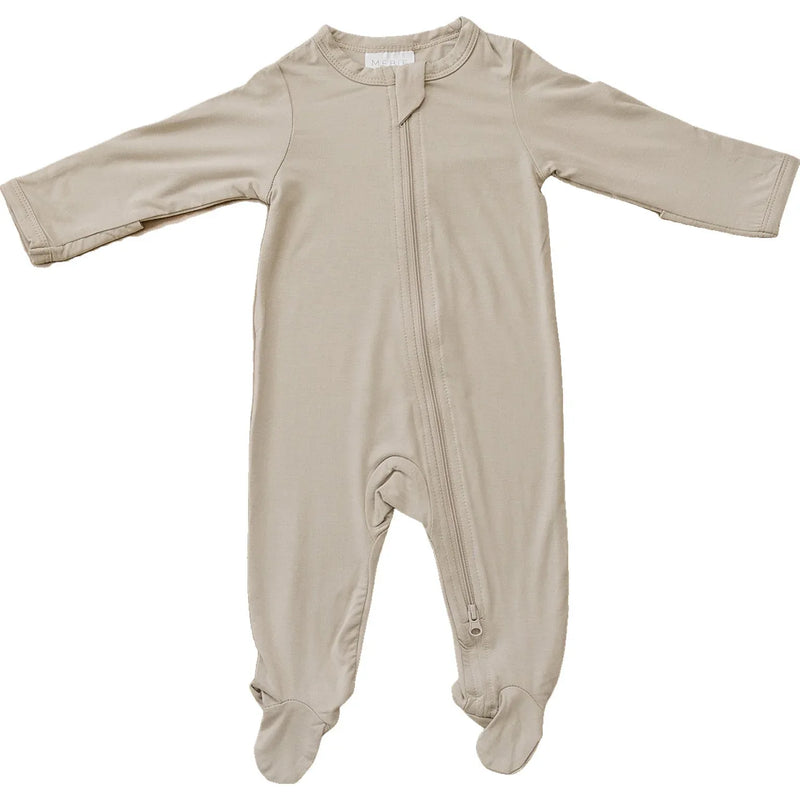 Oatmeal Bamboo Footed Zipper - BIG FRENCHIES