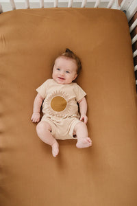 Mustard Bamboo Stretch Crib Sheet - BIG FRENCHIES