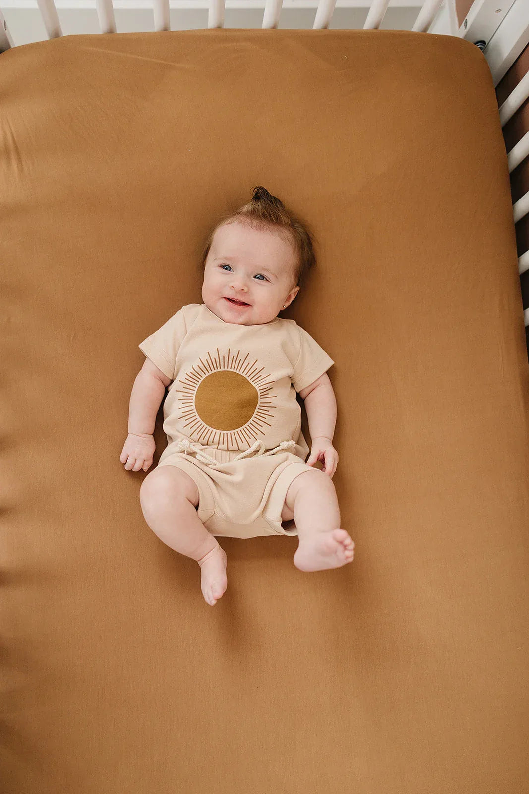 Mustard Bamboo Stretch Crib Sheet - BIG FRENCHIES
