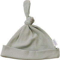 Sage Organic Ribbed Newborn Knot Hat - BIG FRENCHIES