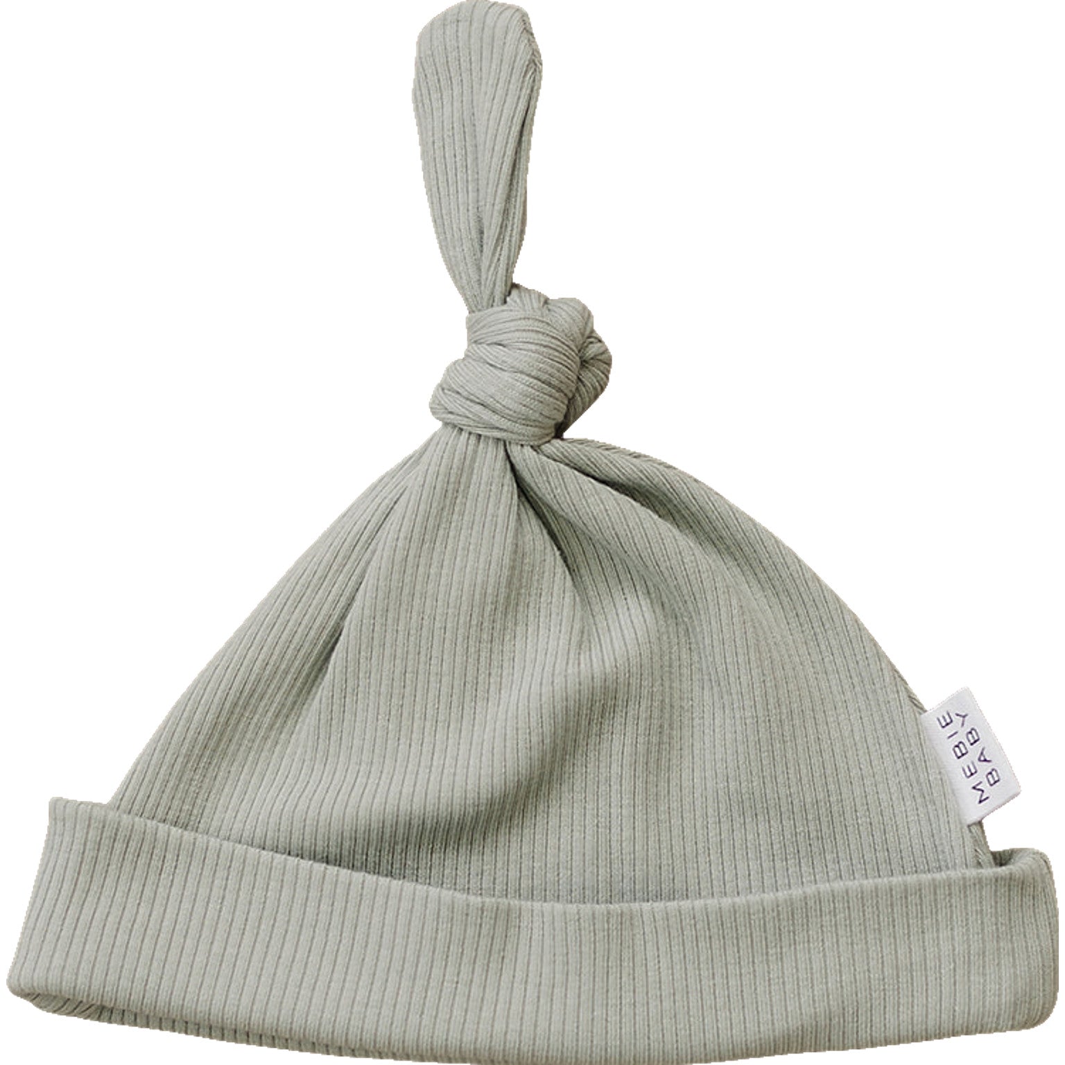 Sage Organic Ribbed Newborn Knot Hat - BIG FRENCHIES