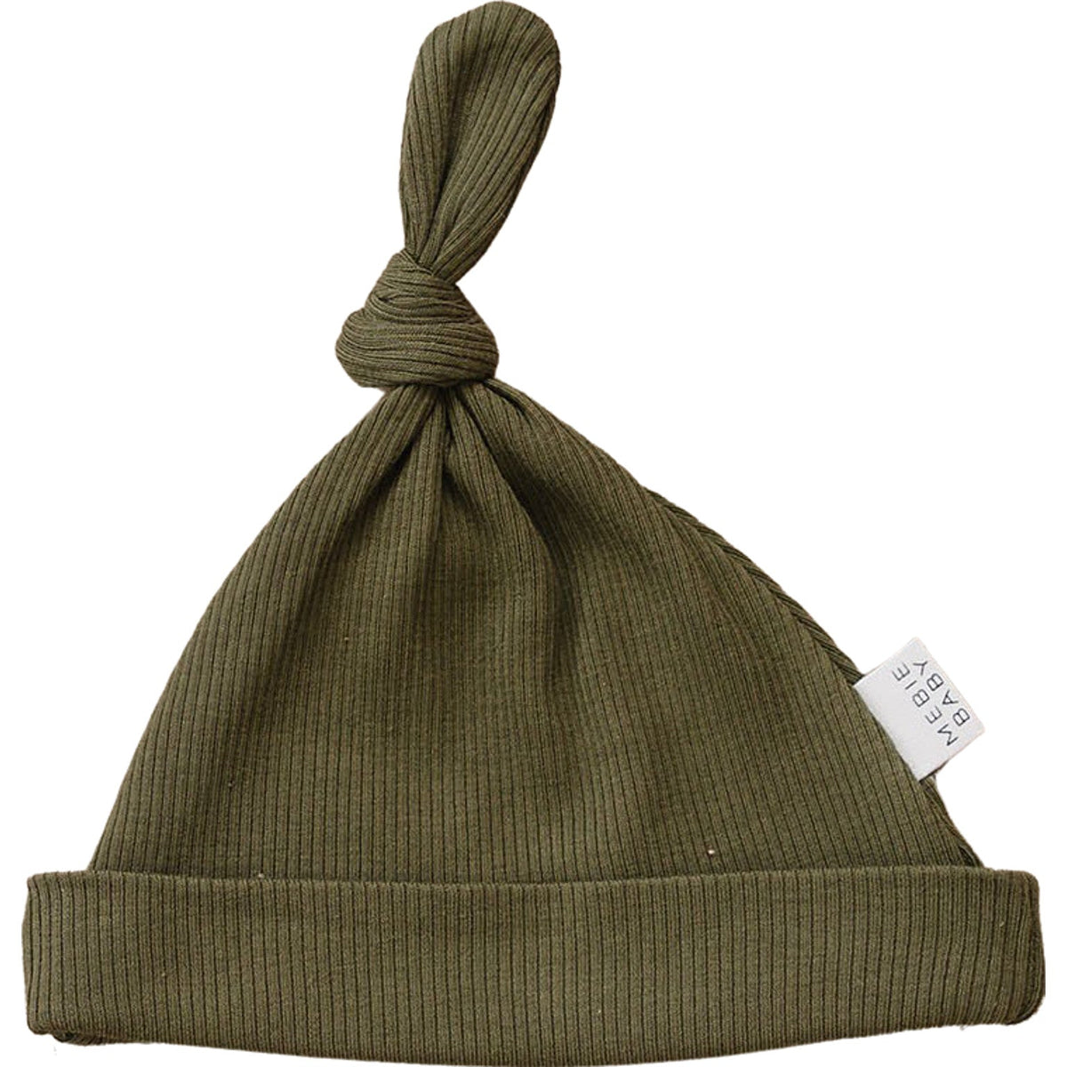 Winter Green Organic Ribbed Newborn Knot Hat - BIG FRENCHIES