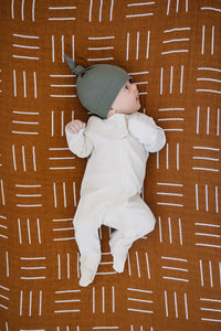 Winter Green Organic Ribbed Newborn Knot Hat - BIG FRENCHIES