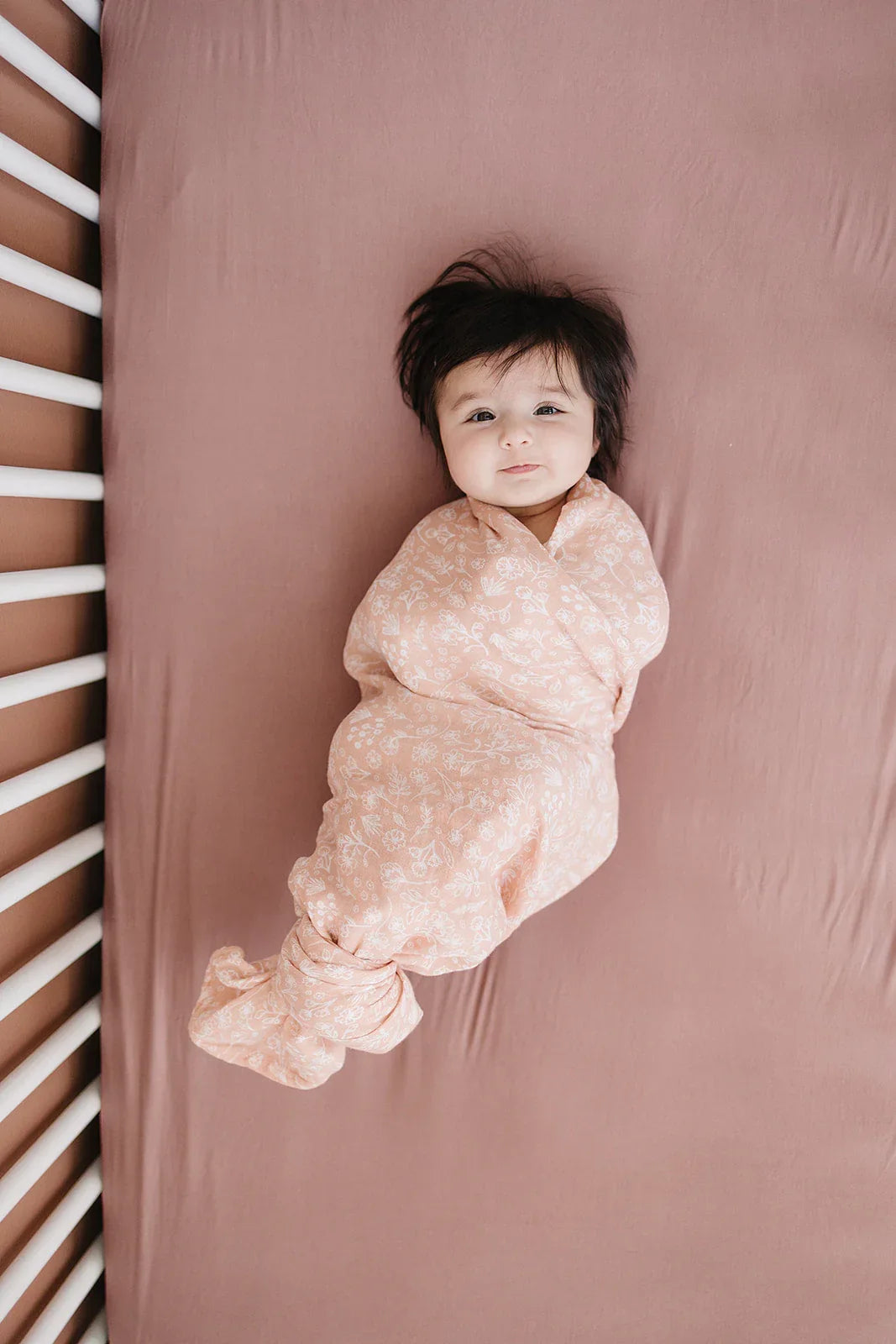 Dusty Rose Bamboo Stretch Crib Sheet - BIG FRENCHIES