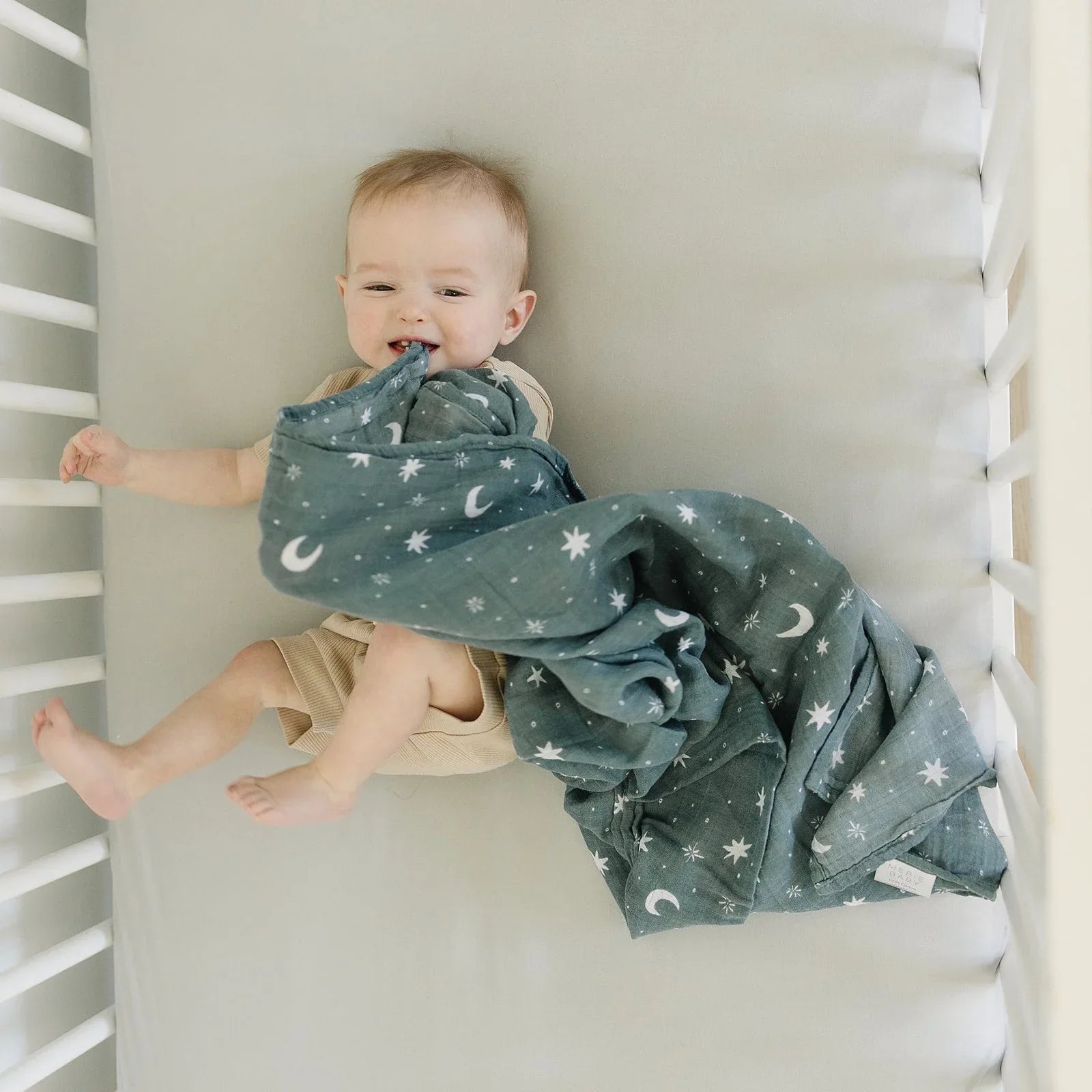Oatmeal Bamboo Stretch Crib Sheet - BIG FRENCHIES