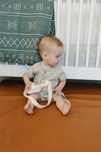 Stone Bamboo Stretch Crib Sheet - BIG FRENCHIES