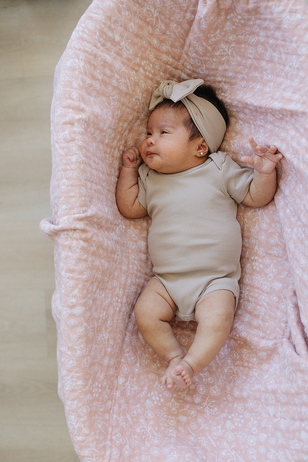 Oatmeal Organic Cotton Ribbed Head Wrap - BIG FRENCHIES