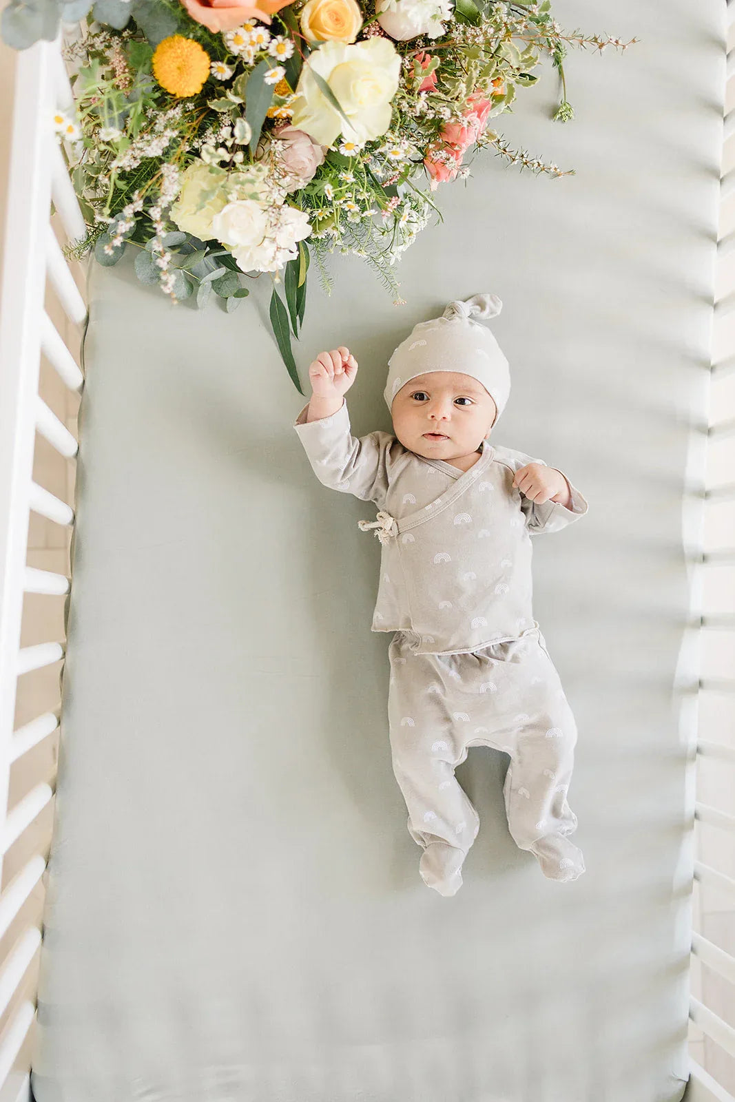 Sage Bamboo Stretch Crib Sheet - BIG FRENCHIES