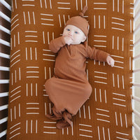 Mustard Mudcloth Muslin Crib Sheet - BIG FRENCHIES