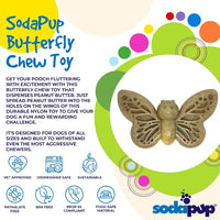 Butterfly Nylon Chew & Enrichment Toy | 2-in-1 for Aggressive Chewers | SodaPup - BIG FRENCHIES
