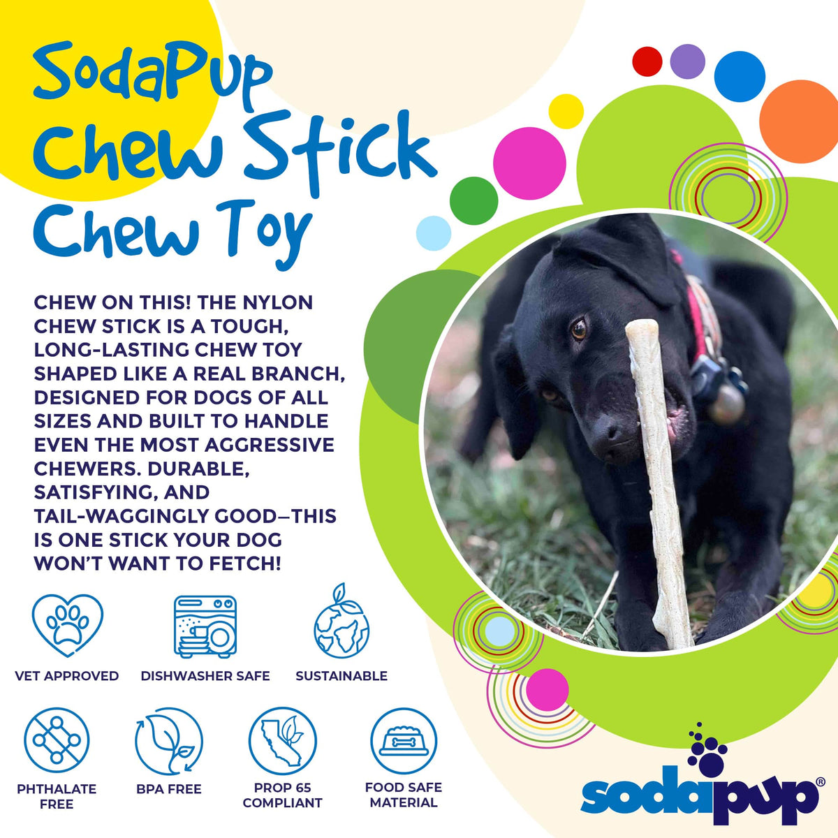 Durable Nylon Chew Stick for Power Chewers | Indestructible Dog Toy USA - BIG FRENCHIES