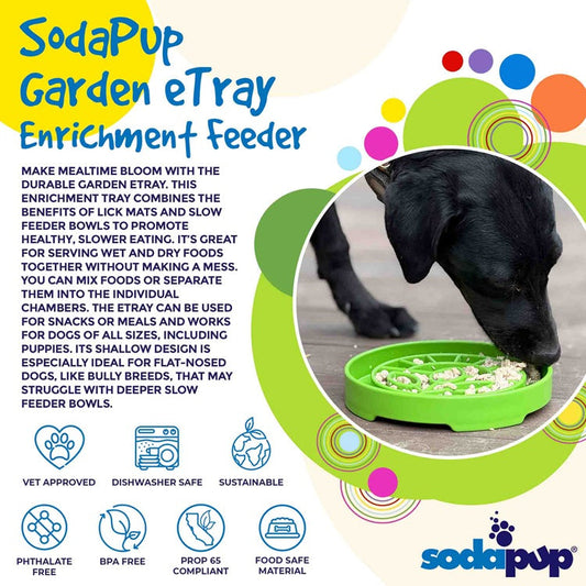 Garden Design eTray - Shallow Slow Feeder Dog Bowl for Enrichment | USA - BIG FRENCHIES
