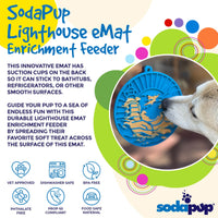 Lighthouse eMat - Enrichment Lick Mat For Dogs and Cats - With Suction Cups | USA Made - BIG FRENCHIES