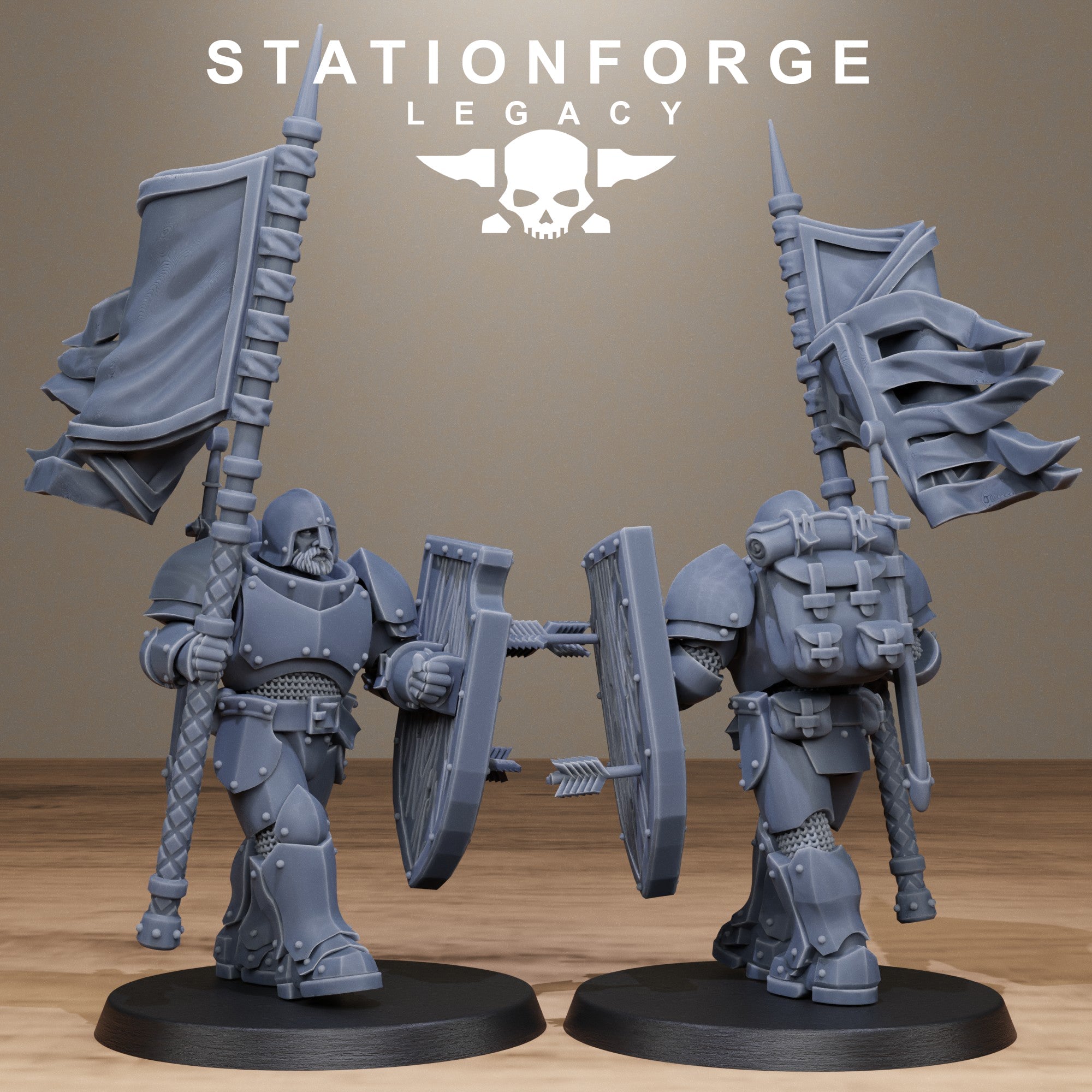 3D Printed Solaris Spearmen by Stationforge Miniatures