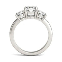 3 CTW AGI Certified Lab Grown Diamond (G-VS) Three Stone Engagement Ring in of 14K Gold