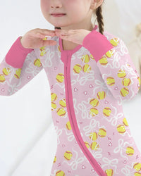 Softball Cherry Mom And Girl Matching Bamboo Convertible Zippy