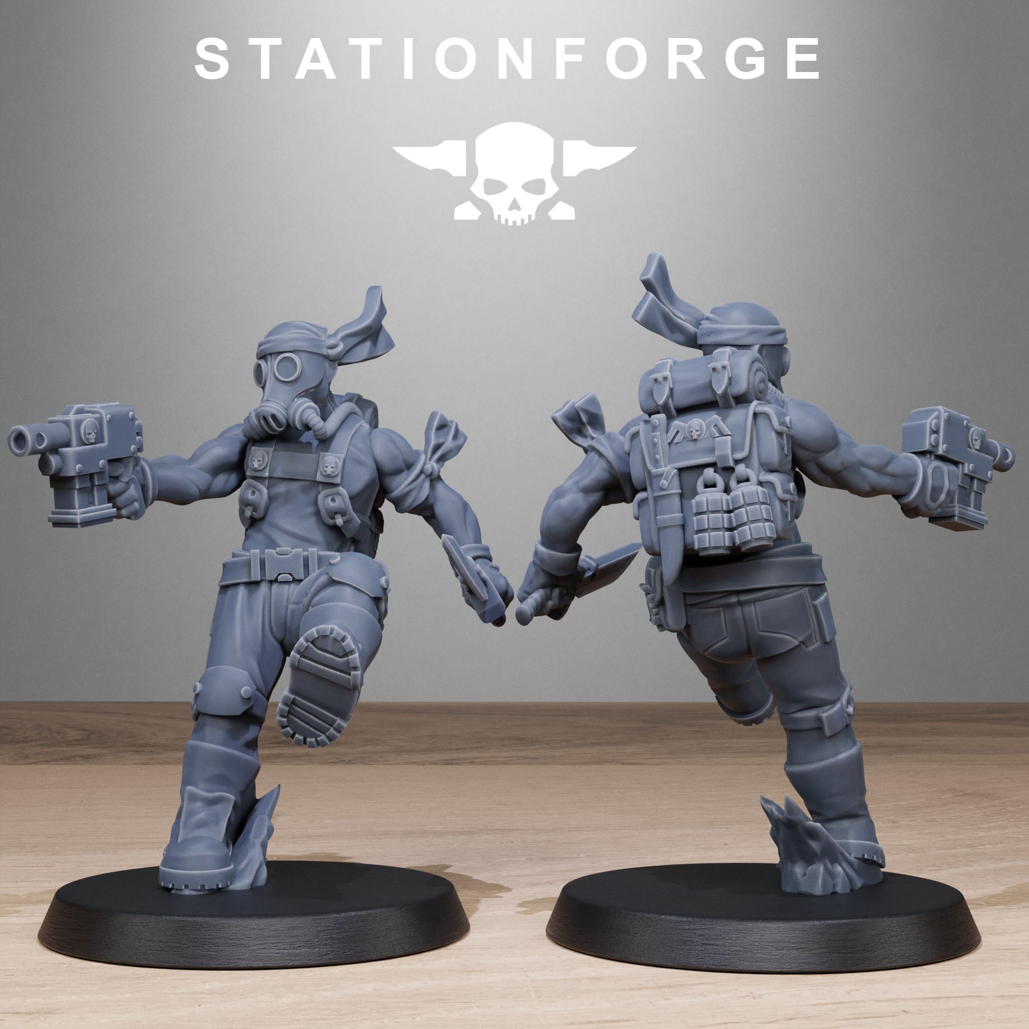 3D Printed GrimGuard Jungle Fighters by StationForge Miniatures