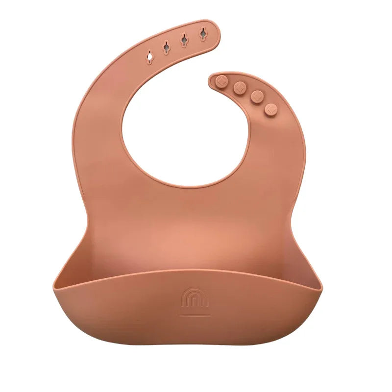 Classic Silicone Bucket Bib · Easy-to-clean · Orange Color - BIG FRENCHIES