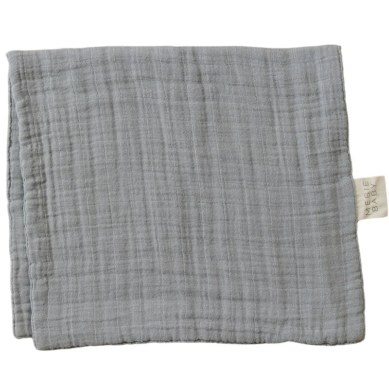 Dusty Blue Muslin Burp Cloth - BIG FRENCHIES