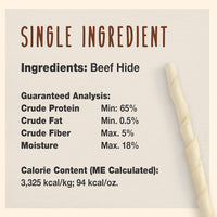 Beef Raw Dog Cadet Hide Rawhide Twists 5-inch Chews 100 Count