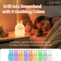 LumiPets® Baxter the Bunny- Children's Touch Night Light - BIG FRENCHIES