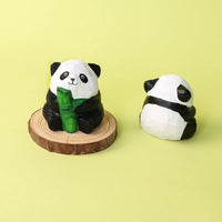 Hand-Carved Wooden Panda Figurine – Cute Handmade Decor with Mini Accessories - BIG FRENCHIES