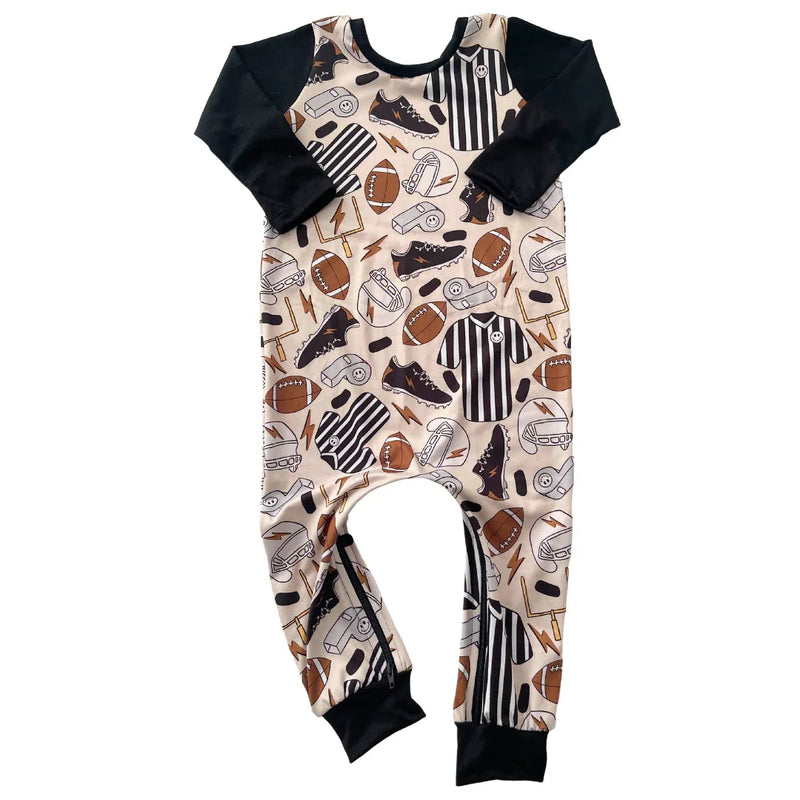 Football Zip Romper - BIG FRENCHIES