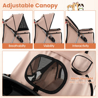 3 Wheel Pet Stroller for Small Dogs Cats up to 33 LBS