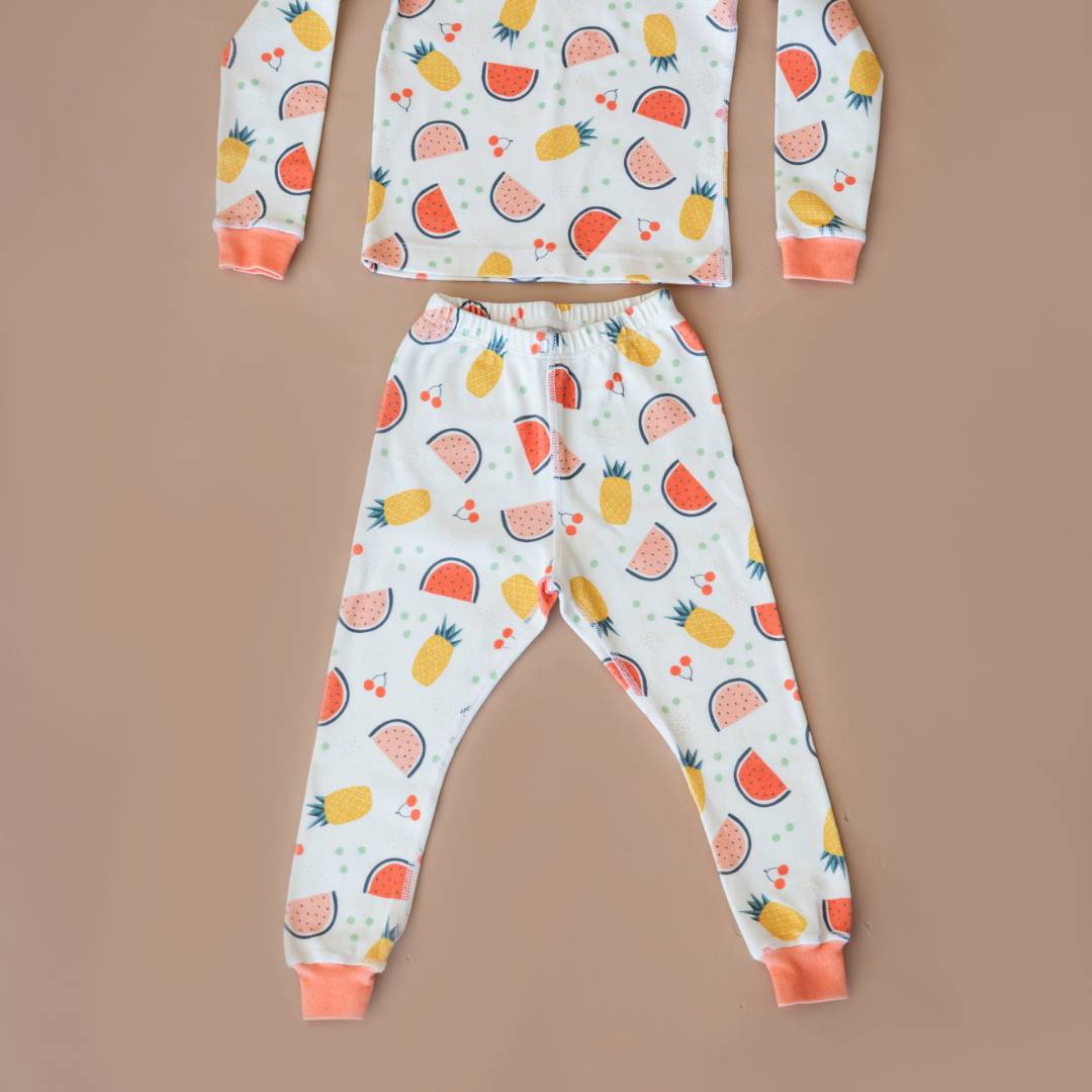 Caribbean Fruit Delight Organic cotton Pajamas - BIG FRENCHIES