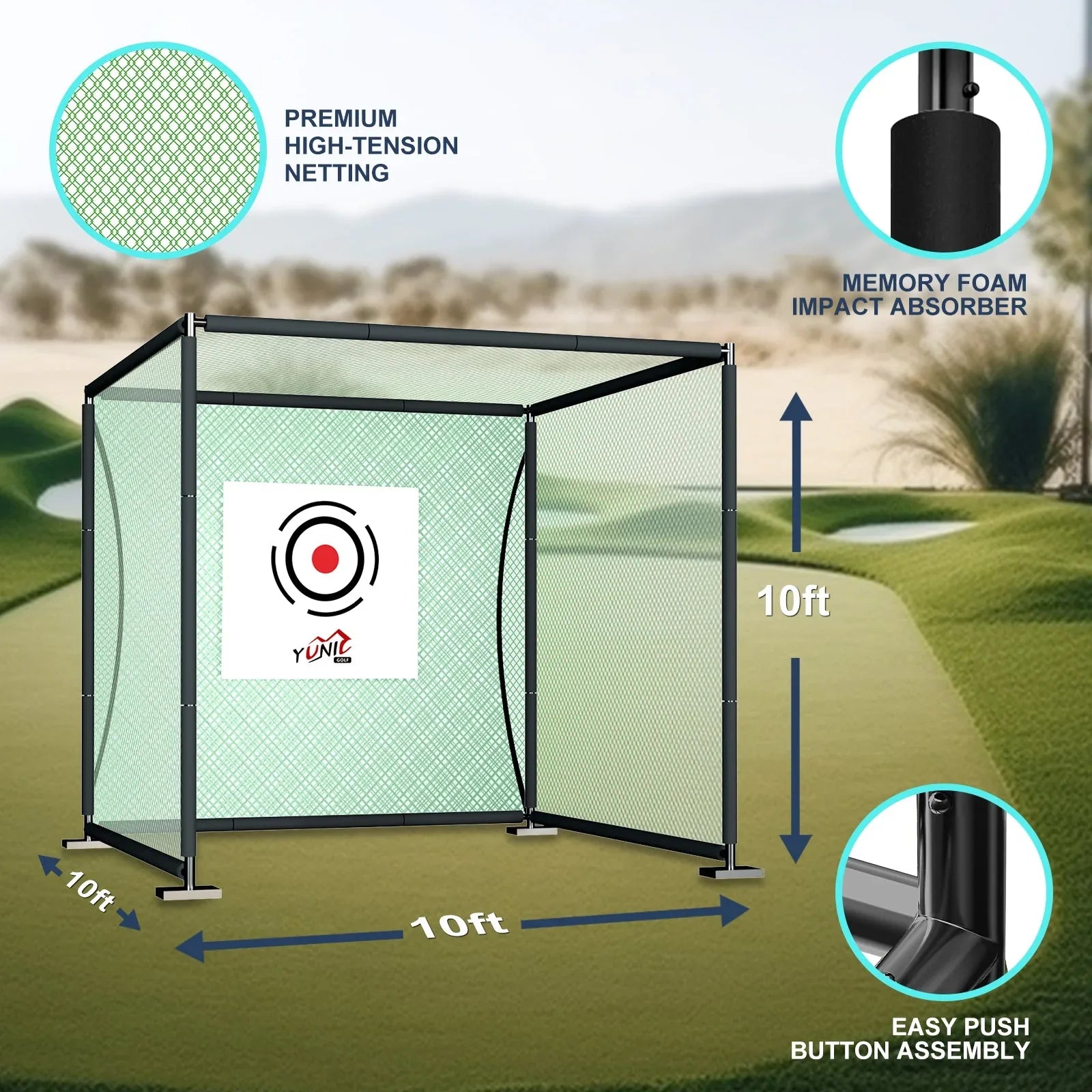 Golf Driving Practice Cage (Green) - BIG FRENCHIES