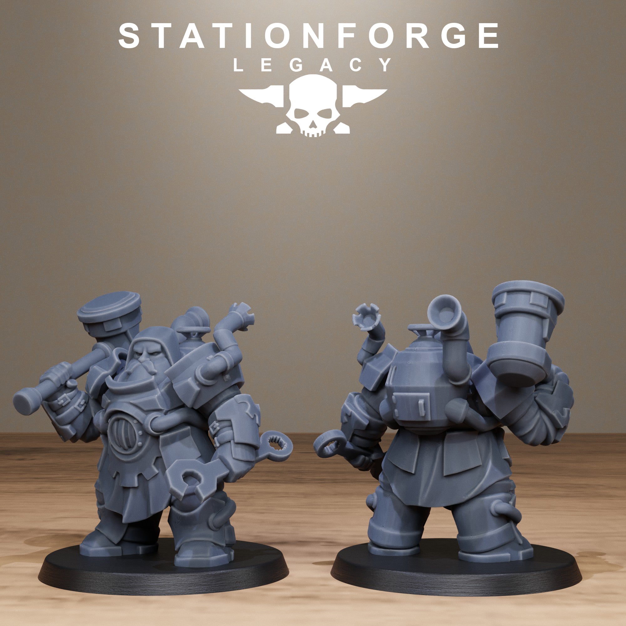 3D Printed Ironvale Dwarf Leaders by Stationforge Miniatures