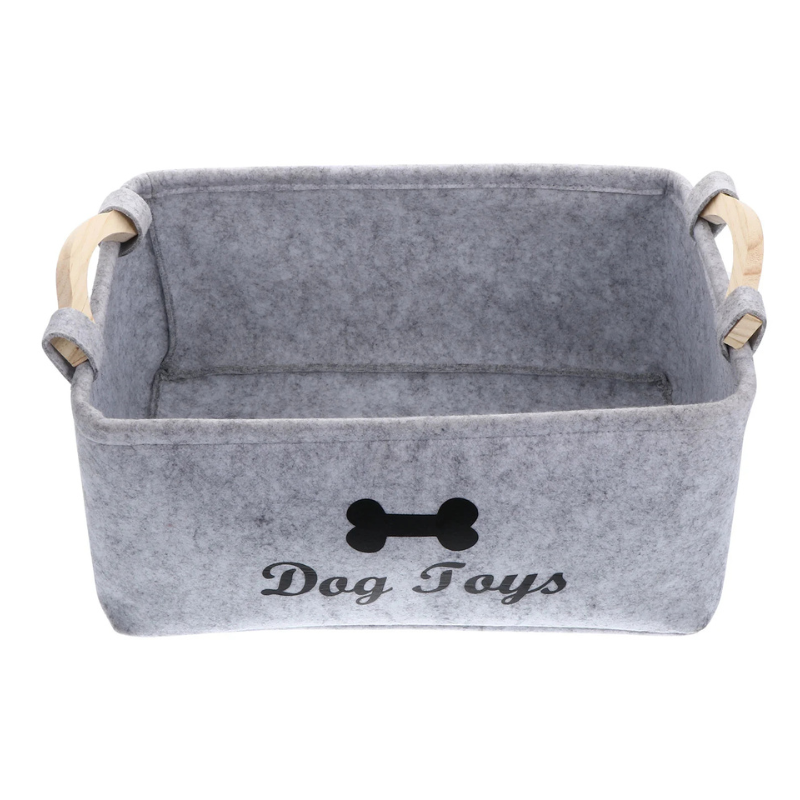 Dog Toy Storage Basket – Felt Organizer Bin for Pets - BIG FRENCHIES