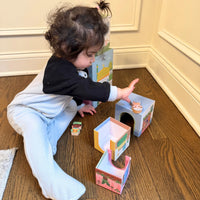 Stacking Houses (Set of 5 Houses and 3 Hardwood Characters) - BIG FRENCHIES